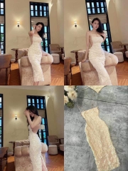 Đầm Body Dài Hai Dây Hở Lưng