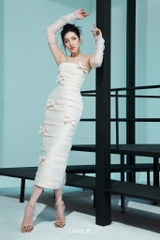 Đầm Lane JT Dài Quây Ngực Dáng Ôm Body Kết Nơ