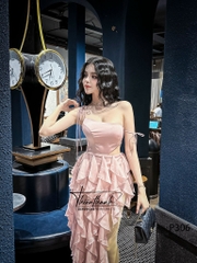 Đầm TK Tầng Hai Dây Dài Khoét Eo Xẻ Tà