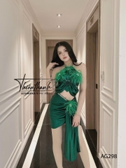 Đầm TK Ngắn Cổ Yếm Khoét Eo Kiểu Thái