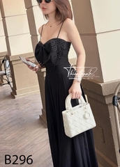 Jumpsuit Dài Hai Dây Kết Nơ