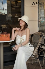 Jumpsuit Dài Hai Dây Kết Nơ
