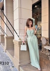 Jumpsuit Dài Hai Dây Kết Nơ