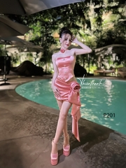Set TK Váy Ngắn Hoa Hồng Kèm Dây