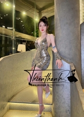 Đầm TK Body Ngắn Cổ Yếm Khoét Ngực