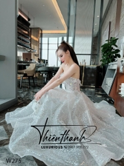 Đầm TK Dài Dáng Xoè Cúp Ngực Đính Kim Sa