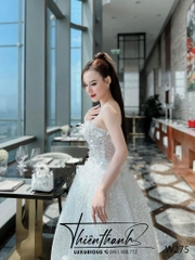 Đầm TK Dài Dáng Xoè Cúp Ngực Đính Kim Sa
