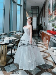 Đầm TK Dài Dáng Xoè Cúp Ngực Đính Kim Sa