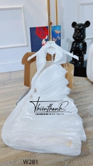 Đầm TK Ngắn Tơ Xếp Tầng Dây Đá