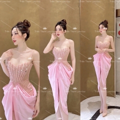 Đầm TK Dài Body Hai Dây Đính Đá Kiểu Thái