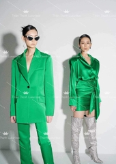 Vest Blazer Xanh Lá Kèm Quần