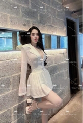 Set Voan Xẻ Ngực Phối Short