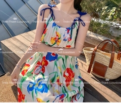 Đầm Maxi Dài Hai Dây Hoạ Tiết Hoa