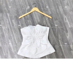 Áo Peplum Đính Cánh Hoa Mai