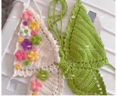 Áo Bikini Len Cổ Yếm Cánh Bướm