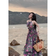 Váy Maxi Hoa Cổ Yếm