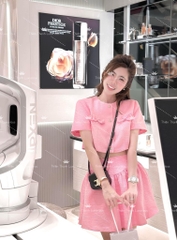 Set Váy Hồng Dễ Thương Đính Ngọc Trai