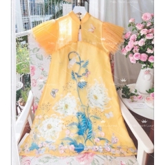 Đầm Suông Babydoll Tay Bèo Hoạ Tiết Hoa