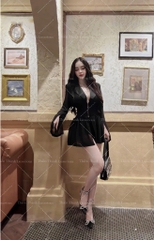 Set Voan Xẻ Ngực Phối Short