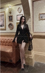 Set Voan Xẻ Ngực Phối Short