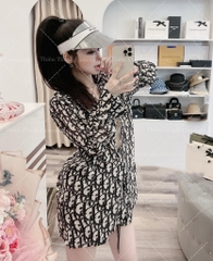 Set Áo Sơ Mi Phối Short Dior