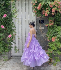 Đầm Hai Dây Dáng Xoè Công Chúa Đính Nơ
