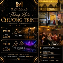MONALUX LIVE MUSIC – 150/9 Nguyễn Trãi, Bến Thành
