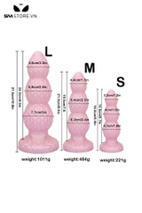 SMT1349 - Butt plug cắm hậu môn có 3 tầng chống nước có 3 size