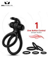 SMT2374 - Vòng rung dương vật đầu thỏ silicon đường kính 36mm