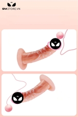 SMT3075 - Dương vật giả có gân nổi quanh và đế hít tường kèm 4 size