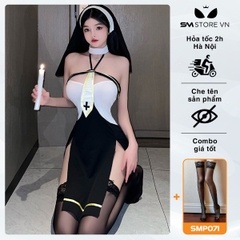 SMS352 - đồ ngủ cosplay sơ với thiết kế sườn xám sexy quyến rũ