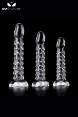 SMT1345 - Dương vật giả trong suốt silicon mềm dẻo có 3 size