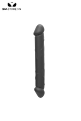 SMT2591 - Dương vật giả 2 đầu màu xám chất liệu silicon mềm