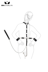 SMT1195 - Combo đồ chơi BDSM màu đen 6 món trói tay kèm vòng cổ