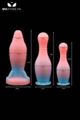 SMT1296 - Butt plug hậu môn silicon phát sáng có thể uốn cong