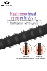 SMT2215 - Sounding đồ chơi niệu đạo silicon mềm đầu nhọn có 5 size