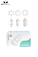 SMT454 - Bộ 3 vòng đeo dương vật gai đặc chất liệu silicon dẻo dai