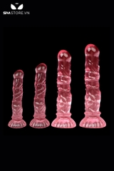 SMT1348 - Dương vật giả silicon màu trong suốt có 4 kích cỡ