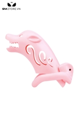 SMT2686 - Khóa dương vật dạng lồng bằng nhựa hình đầu chó