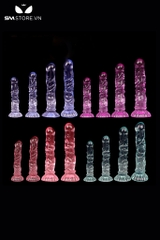 SMT1348 - Dương vật giả silicon màu trong suốt có 4 kích cỡ