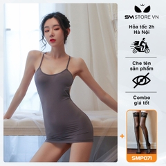 SMS468 - váy ôm body 2 dây thiết kế dây chéo sau lưng quyến rũ