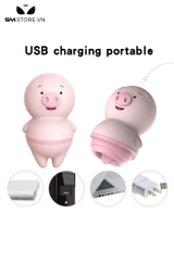 SMT508 - Lưỡi rung hình con heo kích thích điểm G dài 81mm màu hồng