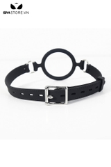 SMT1398 - Ring gag đen bằng silicon với đường kính 5 và 6.4cm