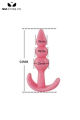 SMT1005 - Butt plug phích cắm hậu môn 3 tầng silicon dài 93mm