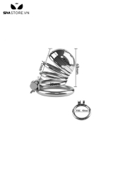 SMT611 - Khóa dương vật inox hình lò xo kín đầu với 3 kích thước