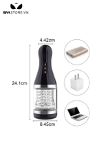 SMT2543 - Âm đạo giả silicon tự động xoay đảo chiều tự động dài 24cm