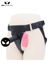 SMT1618 - Dương vật giả silicon liền quần có rung dài 13cm