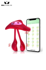 SMT1857 - Trứng rung 2 nhánh có 9 chế độ điều khiển qua APP dài 14cm