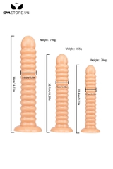 SMT1331 - Dương vật giả silicon dẻo siêu dài có 15 tầng với 3 size