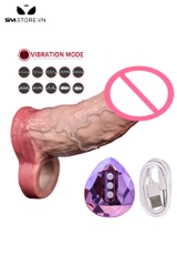 SMT2609 - Bao cao su silicon rỗng ruột có 10 chế độ và sạc điện